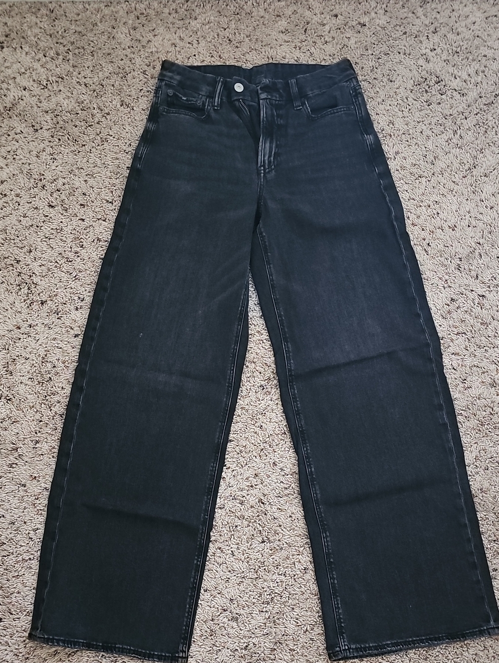 American Eagle Outfitters Black Wide-Leg Jeans
